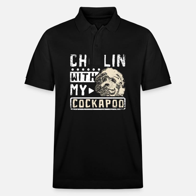 chillin with my cockapoo - Stanley/Stella Unisex Bio-Poloshirt PREPSTER - Schwarz