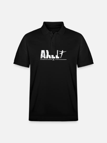 Axel Jump Figure Skating - Stanley/Stella Unisex Organic Polo Shirt PREPSTER - black