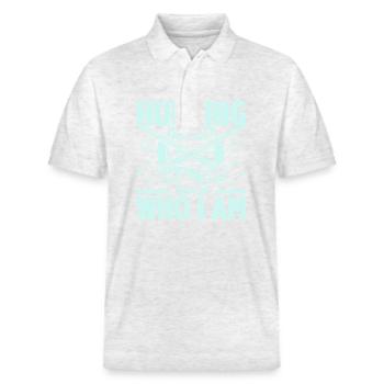 La chasse n’est pas seulement quelque chose que je fais, cela fait partie - Polo PREPSTER bio Stanley/Stella Unisexe - blanc chiné - Devant - Roxy (174cm) & Andy (188cm)