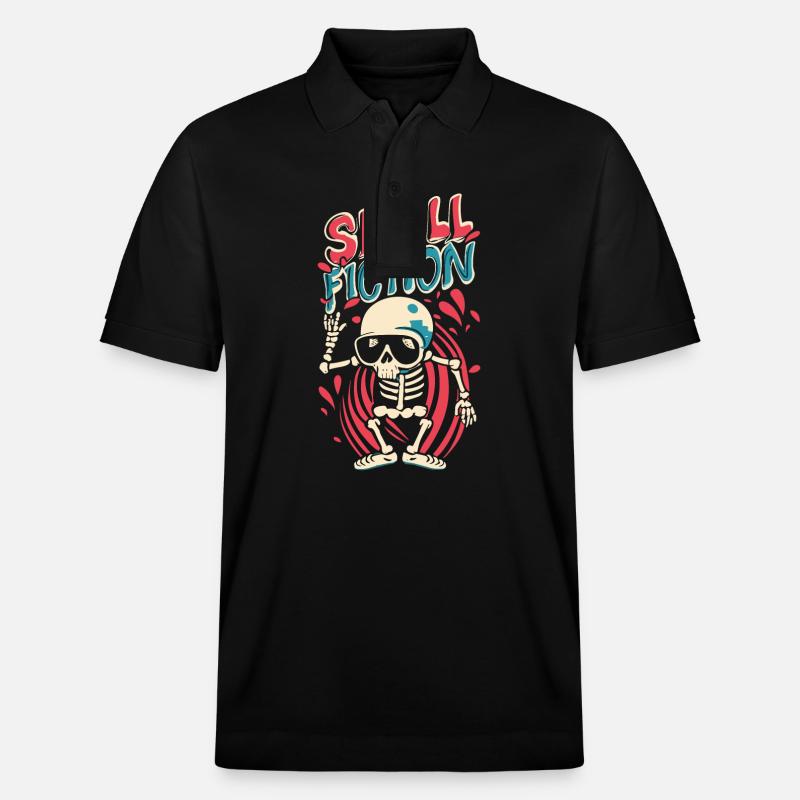 Skull Fiction Skull Skull Art - Polo PREPSTER bio Stanley/Stella Unisexe - noir