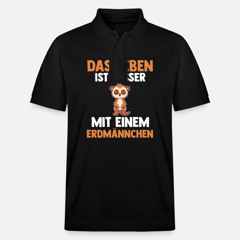 Erdmännchen - Stanley/Stella Unisex Bio-Poloshirt PREPSTER - Schwarz