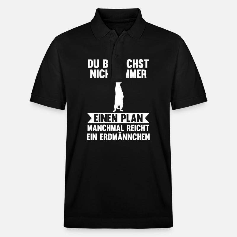 Erdmännchen - Stanley/Stella Unisex Bio-Poloshirt PREPSTER - Schwarz