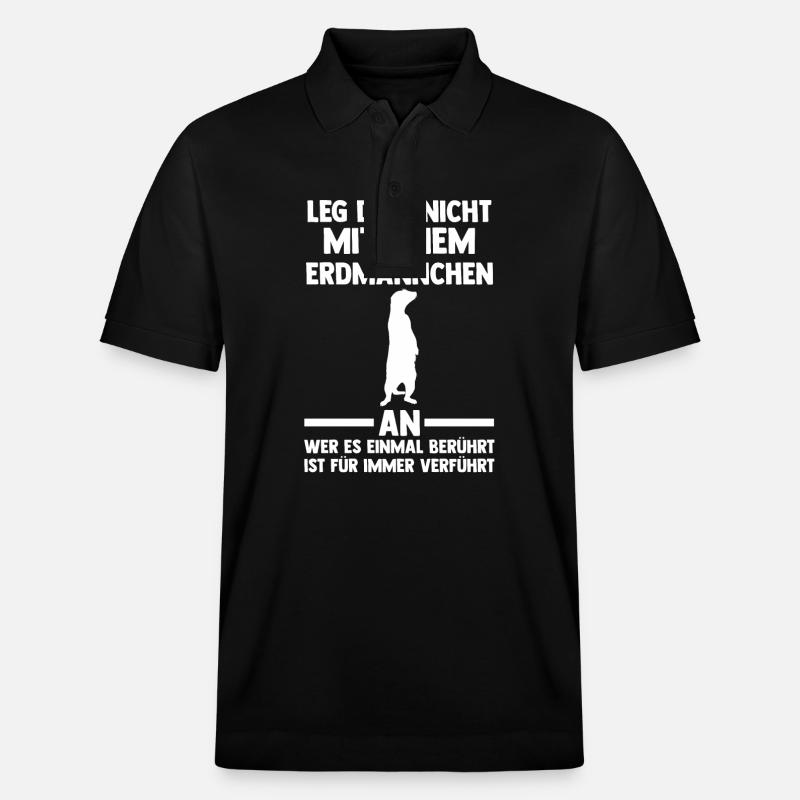 Erdmännchen - Stanley/Stella Unisex Bio-Poloshirt PREPSTER - Schwarz