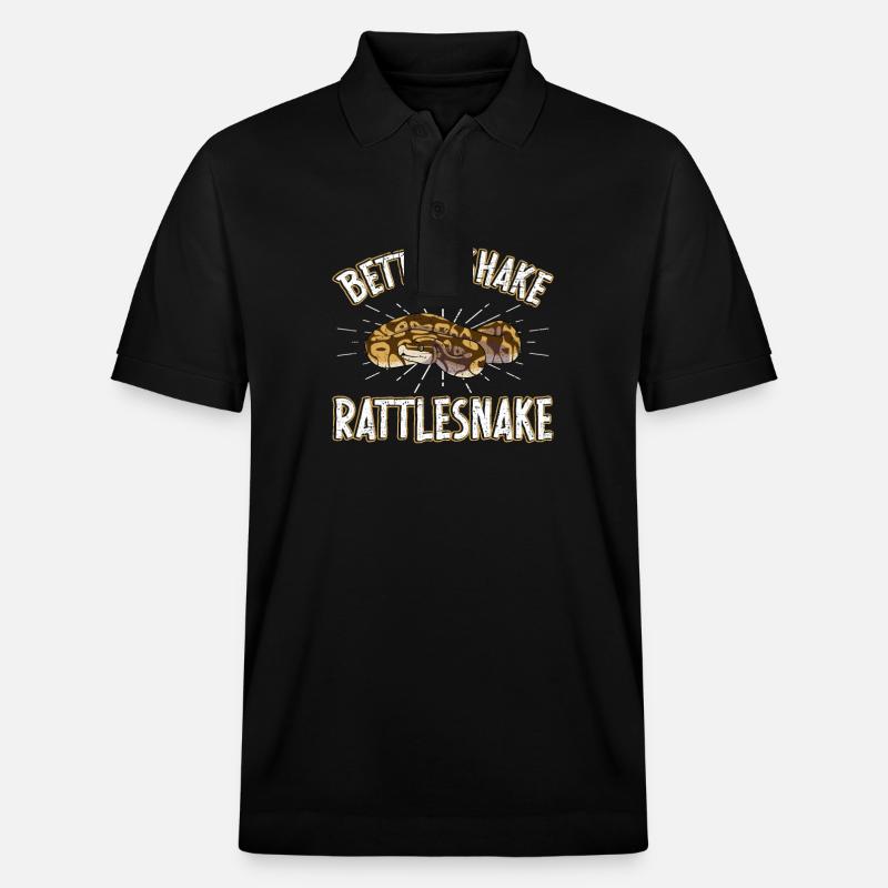 Better Shake Rattlesnake Snake Lover - Polo PREPSTER bio Stanley/Stella Unisexe - noir
