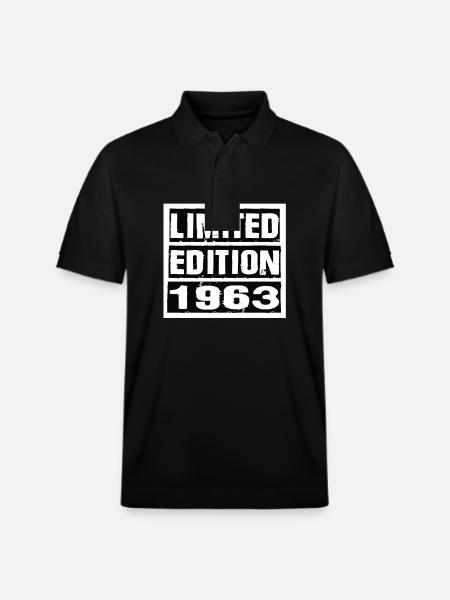 Limited Edition 1963 Birthday 1963 Vintage Retro - Stanley/Stella Unisex Organic Polo Shirt PREPSTER - black