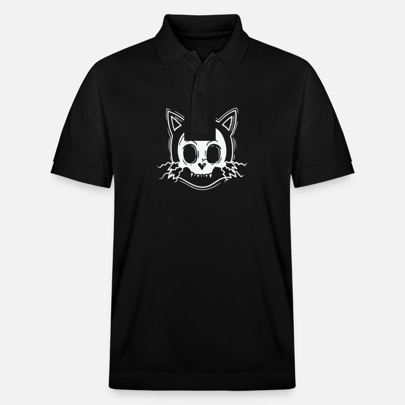 Cat Head Style gothique effrayant - Polo PREPSTER bio Stanley/Stella Unisexe - noir