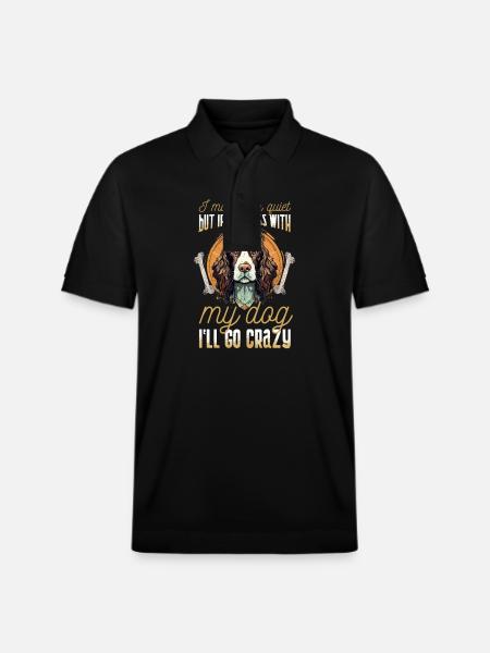 Hunderasse Englisch Springer-Spaniel - Stanley/Stella Unisex Bio-Poloshirt PREPSTER - Schwarz