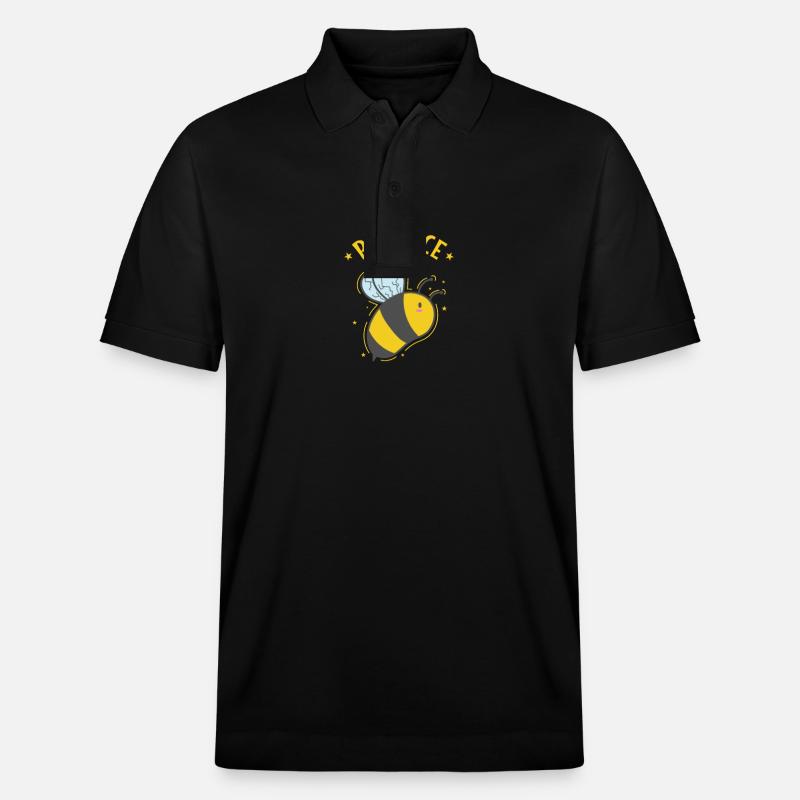 Bee Nice Tiere Natur Imker - Stanley/Stella Unisex Bio-Poloshirt PREPSTER - Schwarz
