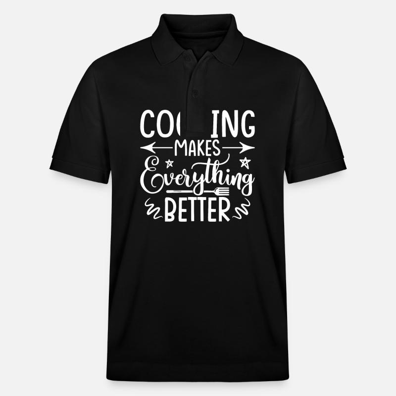 Cuisiner rend tout meilleur - Polo PREPSTER bio Stanley/Stella Unisexe - noir