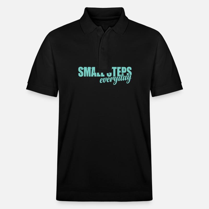 Small Steps everyday Schnecke Tier - Stanley/Stella Unisex Bio-Poloshirt PREPSTER - Schwarz