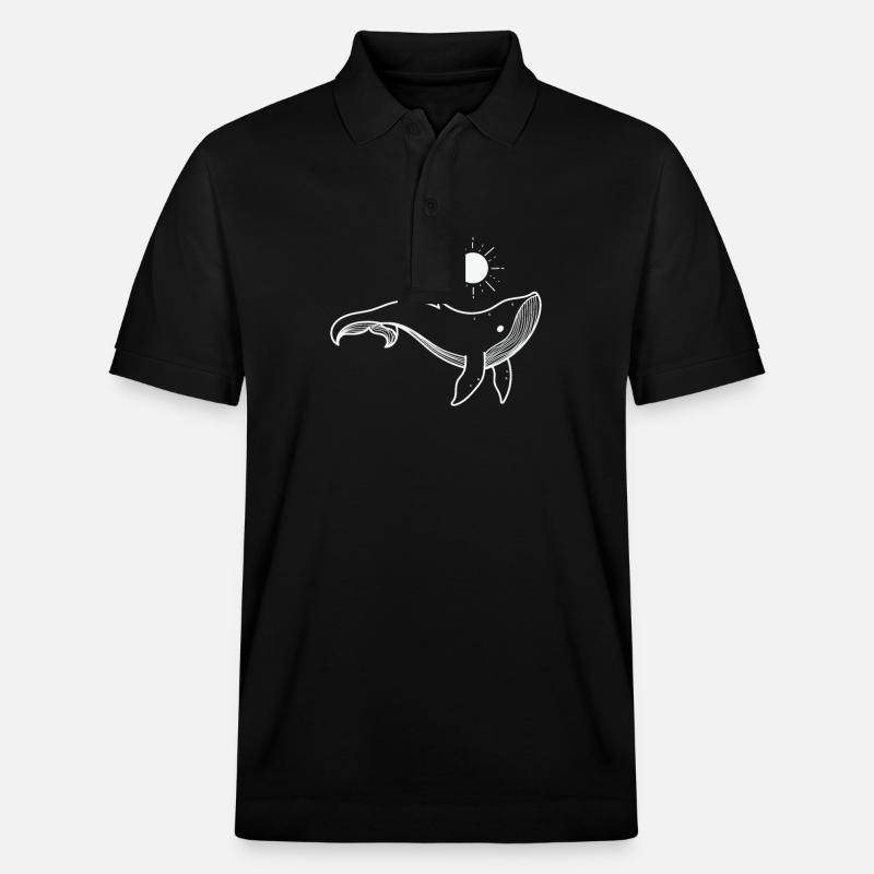 Wal mit Sonne - Stanley/Stella Unisex Bio-Poloshirt PREPSTER - Schwarz