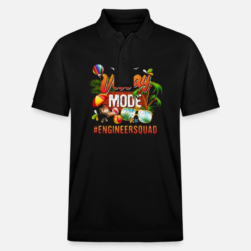 Groupe de vacances d’ingénieur #Engineersquad - Polo PREPSTER bio Stanley/Stella Unisexe - noir