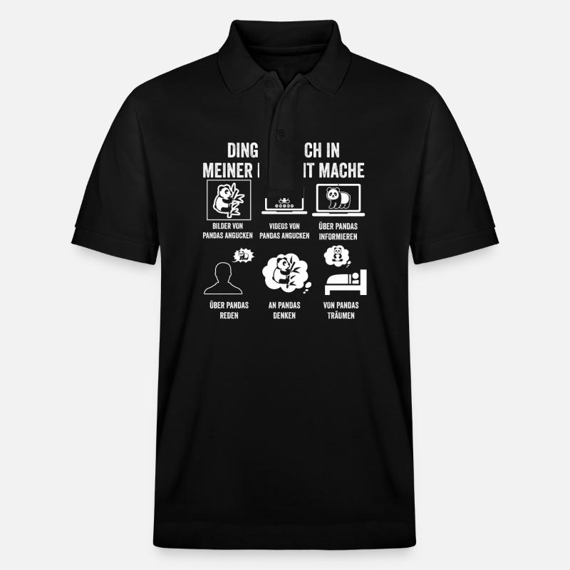 Pandabär Panda - Stanley/Stella Unisex Bio-Poloshirt PREPSTER - Schwarz