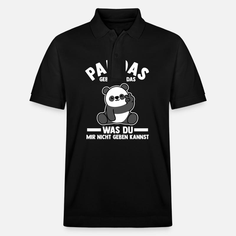 Pandabär Panda - Stanley/Stella Unisex Bio-Poloshirt PREPSTER - Schwarz