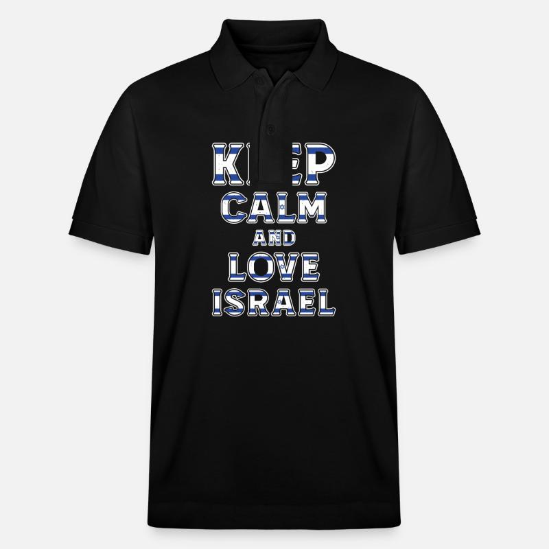 Keep Calm Israel - Stanley/Stella Unisex Bio-Poloshirt PREPSTER - Schwarz