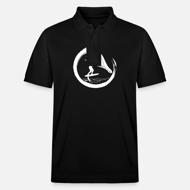 Wingfoil-Surfer Wingfoiling Hydrofoil Wing-Foiling - Stanley/Stella Unisex Bio-Poloshirt PREPSTER - Schwarz