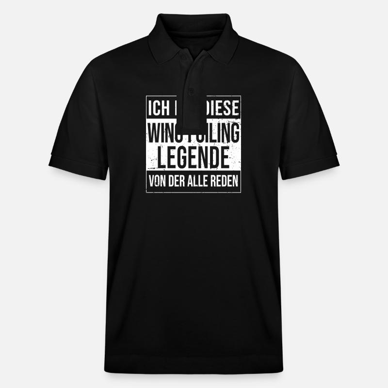 Wingfoil-Surfer Wingfoiling-Board - Stanley/Stella Unisex Bio-Poloshirt PREPSTER - Schwarz