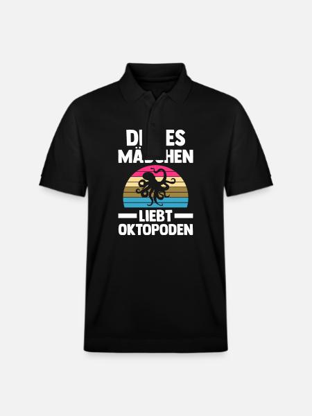 Tintenfisch Oktopus - Stanley/Stella Unisex Bio-Poloshirt PREPSTER - Schwarz