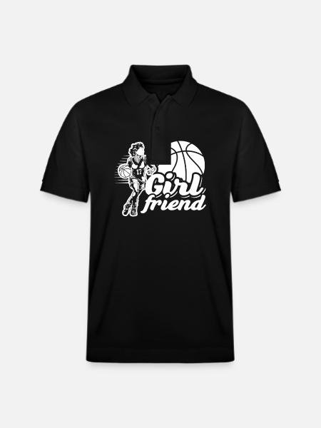 Basketball Basketball Girlfriend - Stanley/Stella Unisex Organic Polo Shirt PREPSTER - black