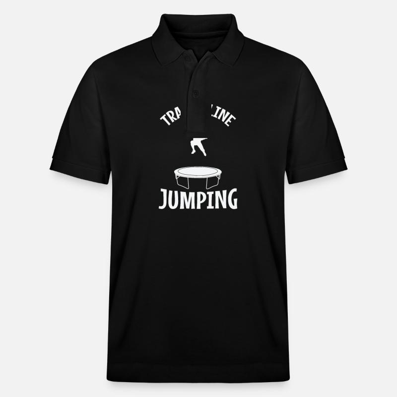 Trampoline Jumping springen Freizeit - Stanley/Stella Unisex Bio-Poloshirt PREPSTER - Schwarz