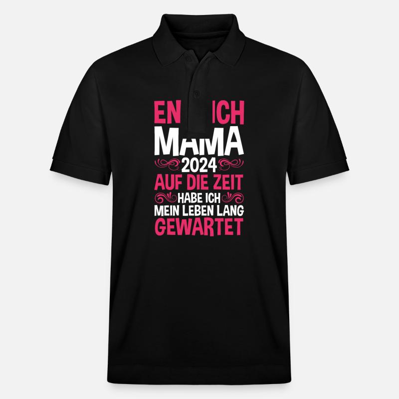Werdende Mama 2024 - Stanley/Stella Unisex Bio-Poloshirt PREPSTER - Schwarz