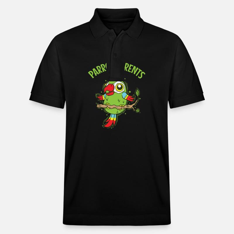 Parrot Parents Tier Vogel - Stanley/Stella Unisex Bio-Poloshirt PREPSTER - Schwarz