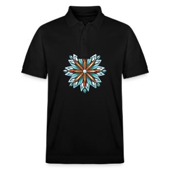 Frost Symbol Stern Winter Schnee - Stanley/Stella Unisex Bio-Poloshirt PREPSTER - Schwarz - Vorne - Roxy (174cm) & Andy (188cm)