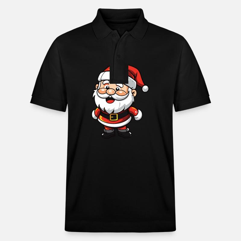 Weihnachtsmann Comic - Stanley/Stella Unisex Bio-Poloshirt PREPSTER - Schwarz