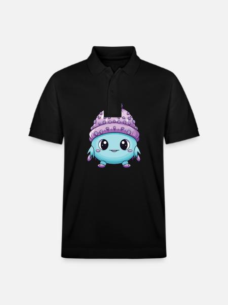 Cold Winter Virus Comic - Stanley/Stella Unisex Organic Polo Shirt PREPSTER - black