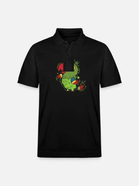 Parrot Dancing Bird Talking Animal - Stanley/Stella Unisex Organic Polo Shirt PREPSTER - black