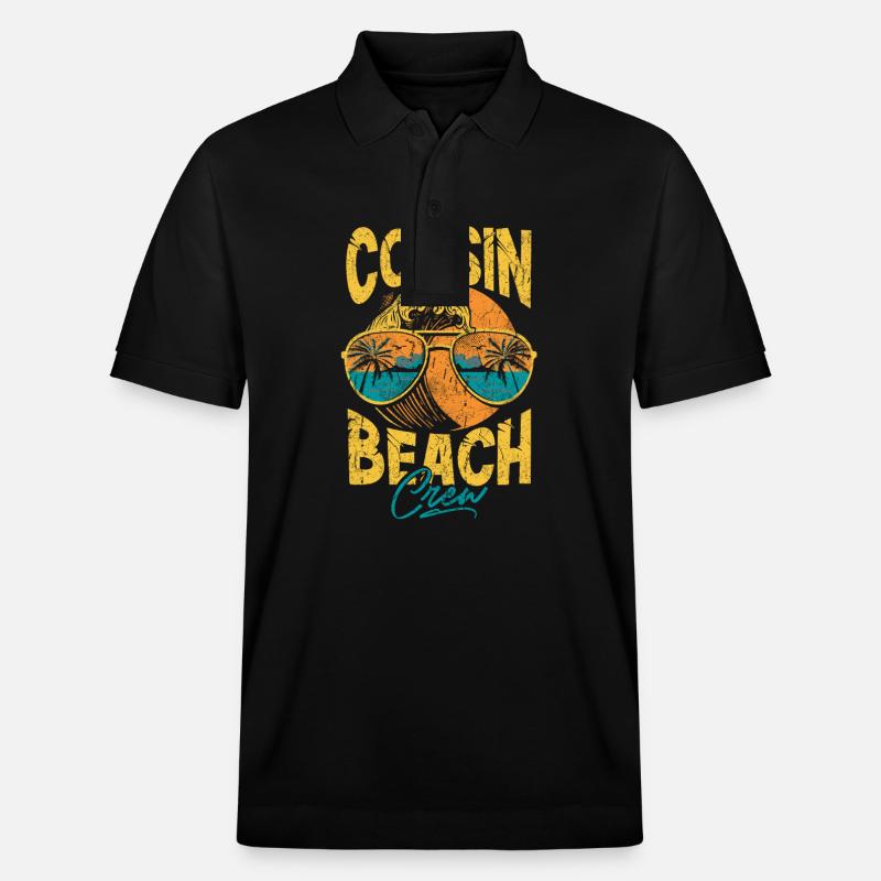 Cousin Strand-Crew - Stanley/Stella Unisex Bio-Poloshirt PREPSTER - Schwarz