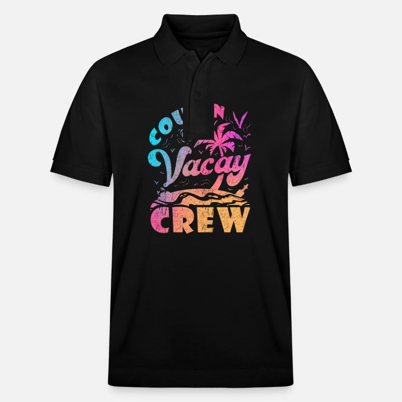 Cousin Vacay Crew - Stanley/Stella Unisex Bio-Poloshirt PREPSTER - Schwarz