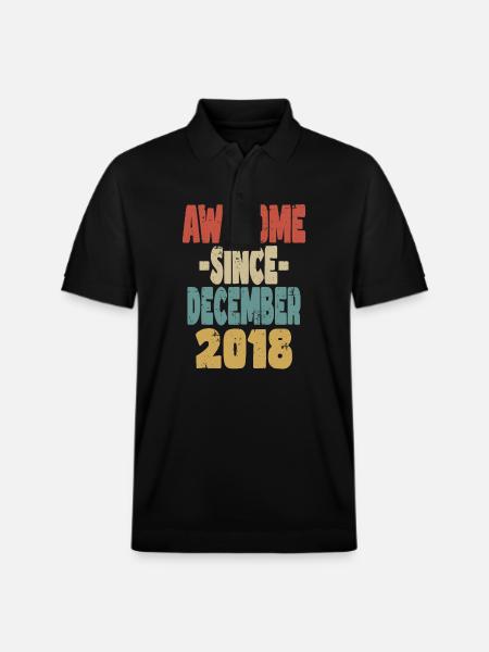 Awesome December 2018 - Stanley/Stella Unisex Organic Polo Shirt PREPSTER - black