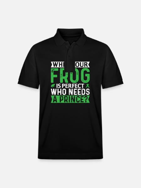 Did someone say frog? - Stanley/Stella Unisex Organic Polo Shirt PREPSTER - black