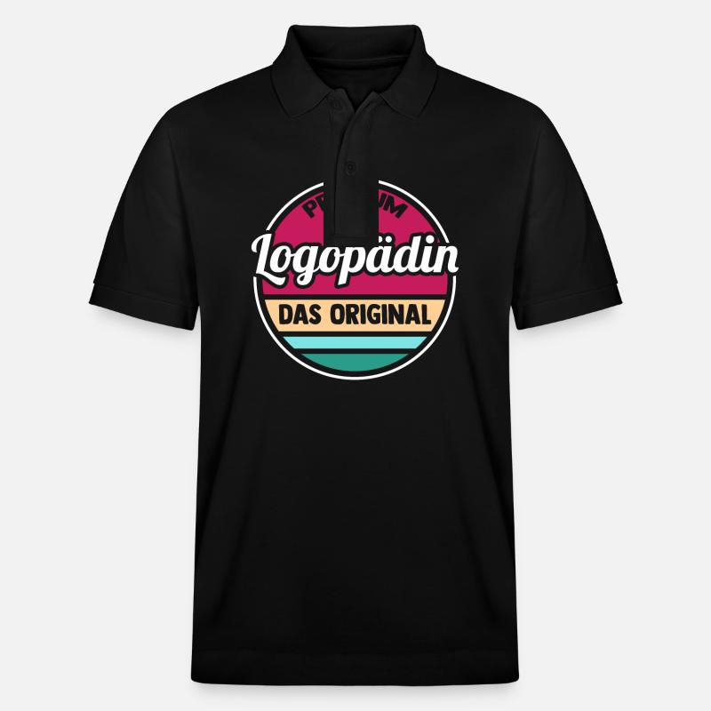 Logopädie Logopädin - Stanley/Stella Unisex Bio-Poloshirt PREPSTER - Schwarz