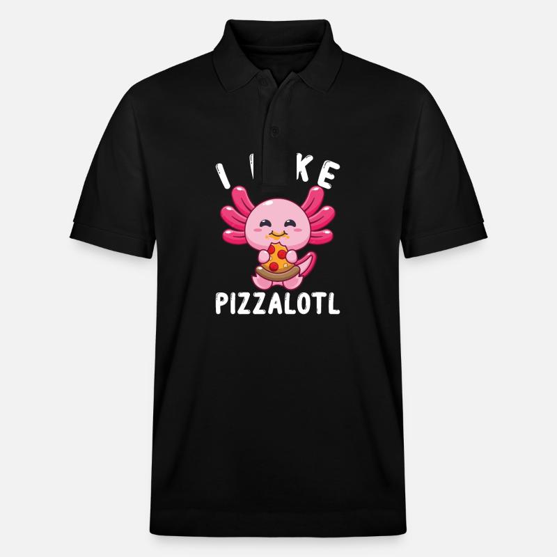 J’aime Pizzalotl - Polo PREPSTER bio Stanley/Stella Unisexe - noir