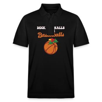 Décorez les couloirs avec l’entraîneur de basket-ball - Polo PREPSTER bio Stanley/Stella Unisexe - noir - Devant - Roxy (174cm) & Andy (188cm)