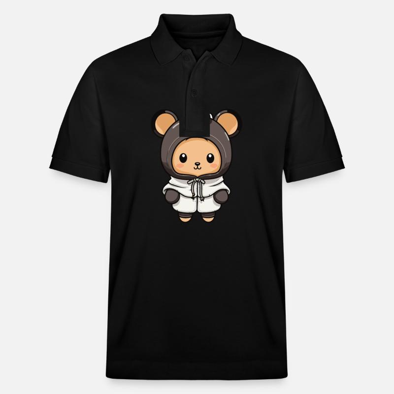 Maus Winter Comic - Stanley/Stella Unisex Bio-Poloshirt PREPSTER - Schwarz