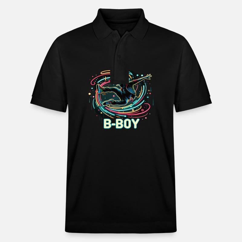 Breakdance Breakdancer Breakdance Kids - Stanley/Stella Unisex Organic Polo Shirt PREPSTER - black