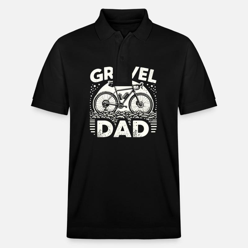 Papa gravel - Polo PREPSTER bio Stanley/Stella Unisexe - noir