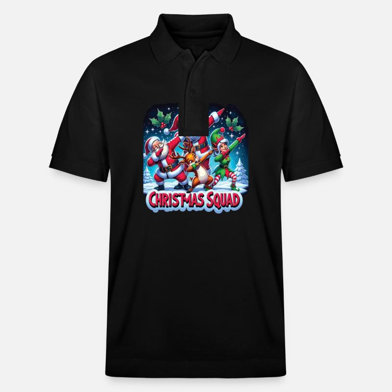 Christmas Squad - Stanley/Stella Unisex Bio-Poloshirt PREPSTER - Schwarz