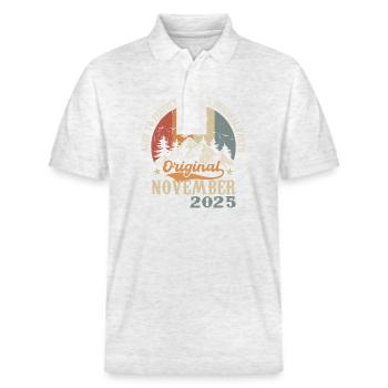 Legendär Seit November 2025 - 2025 - Stanley/Stella Unisex Bio-Poloshirt PREPSTER - Weiß meliert - Vorne - Roxy (174cm) & Andy (188cm)