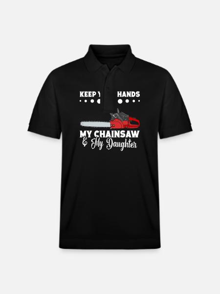 Lumberjack Tools Chainsaw Lovers Lumberjack - Stanley/Stella Unisex Organic Polo Shirt PREPSTER - black