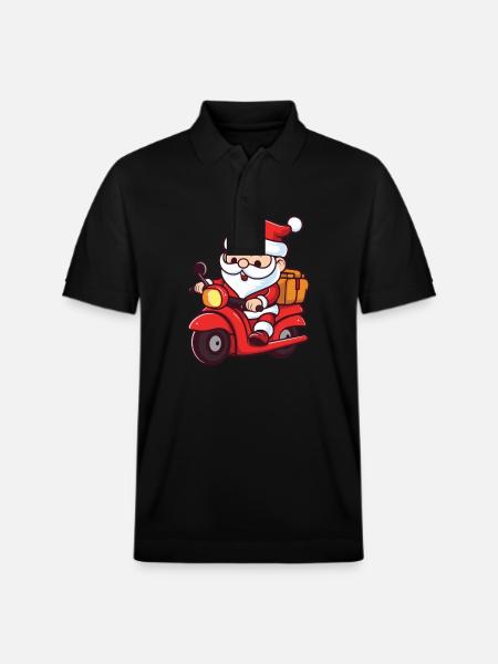 Weihnachtsmann Santa Fahrzeug - Stanley/Stella Unisex Bio-Poloshirt PREPSTER - Schwarz