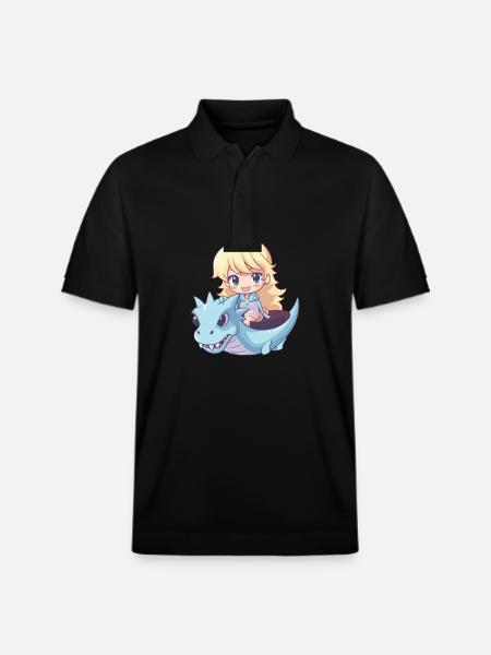 Princesse Dragon Mignon - Polo PREPSTER bio Stanley/Stella Unisexe - noir