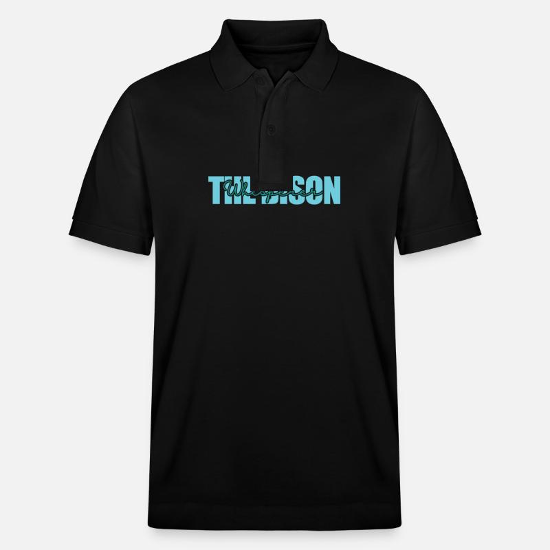 L'animal Bison Whisperer - Polo PREPSTER bio Stanley/Stella Unisexe - noir