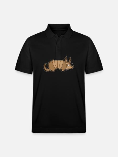 Armadillo is annoyed desert mammal - Stanley/Stella Unisex Organic Polo Shirt PREPSTER - black