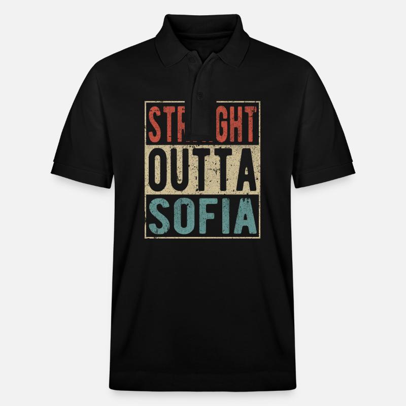 Direkt aus Sofia - Stanley/Stella Unisex Bio-Poloshirt PREPSTER - Schwarz