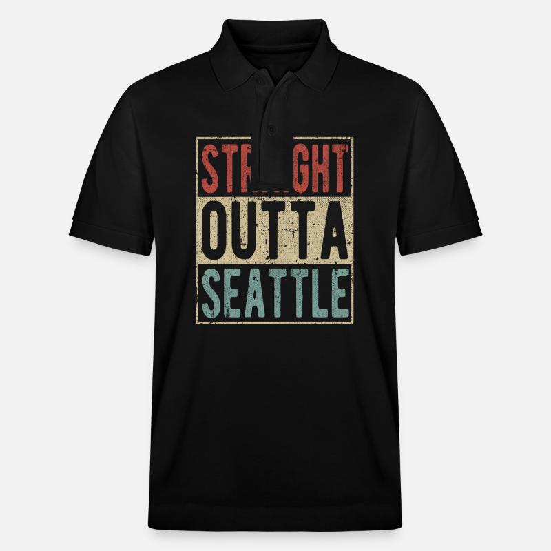 Direkt aus Seattle - Stanley/Stella Unisex Bio-Poloshirt PREPSTER - Schwarz
