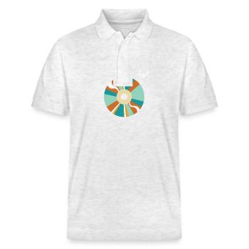 CD-Rom Retrospeichermodul Datenträger - Stanley/Stella Unisex Bio-Poloshirt PREPSTER - Weiß meliert - Vorne - Roxy (174cm) & Andy (188cm)